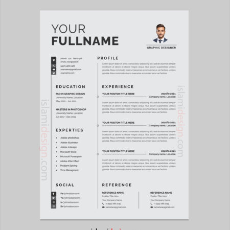 Creative Resume Template ? Unique CV Design Download