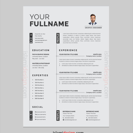Simple CV Template ? Minimal Resume for Job Application