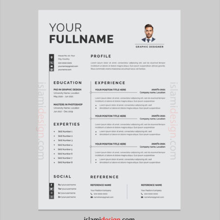 Modern Resume Design Template ? Clean & Stylish CV